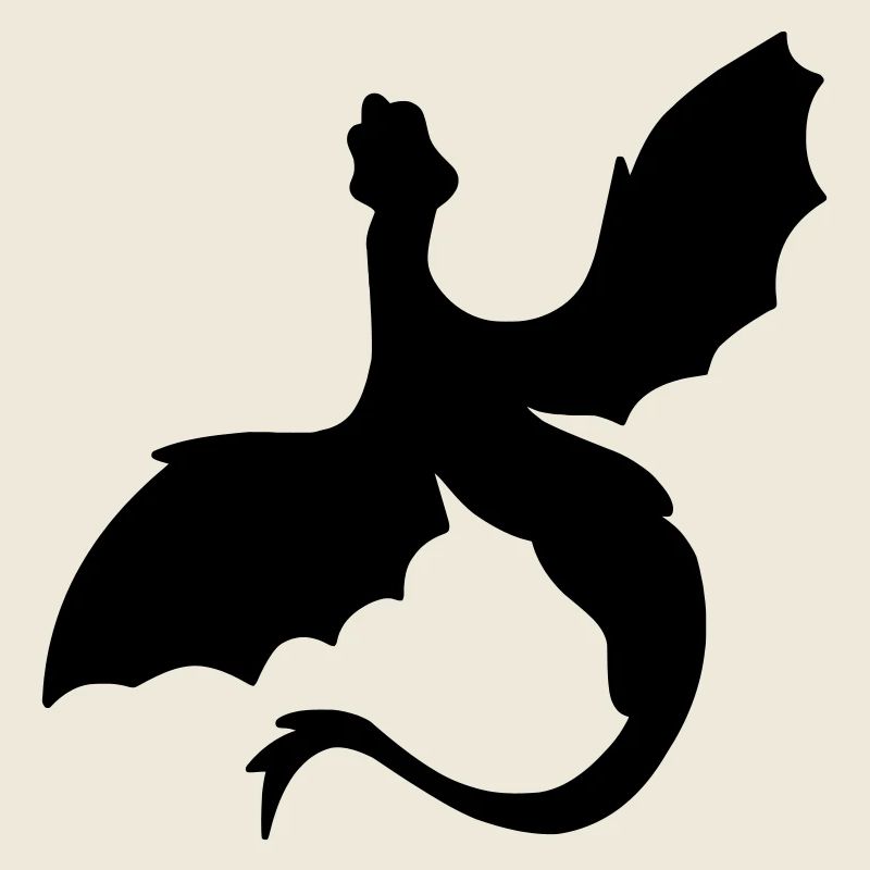 Fabled Winged Serpent Silhouette
