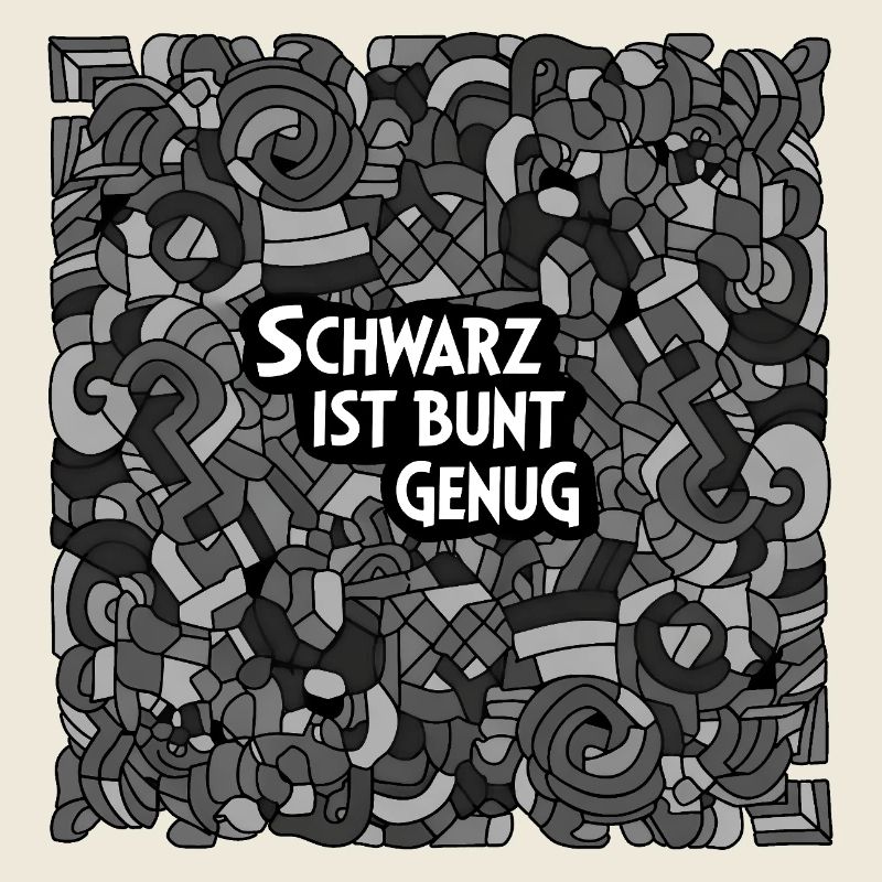 Kunstvolles Schwarz Bunt Gerechtigkeit
