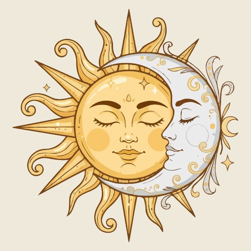 Sun and Moon Faces