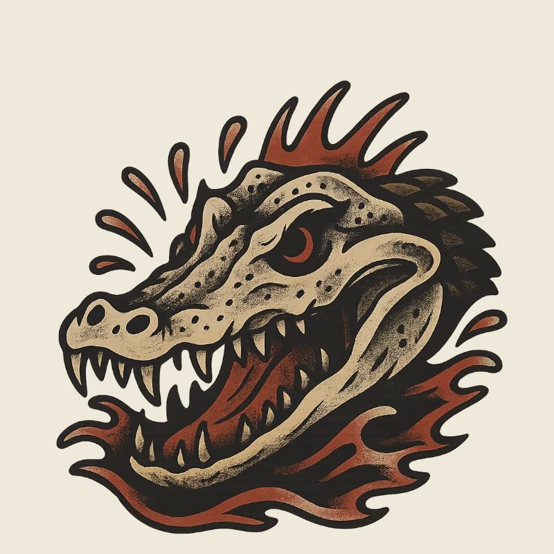 Alligatorschädel