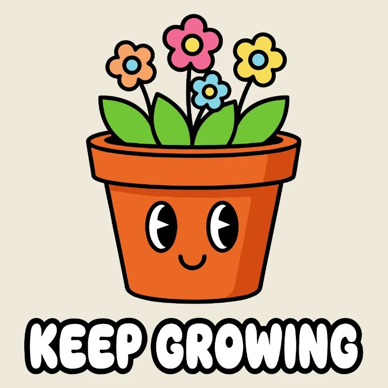 Keep Growing Flower Pot