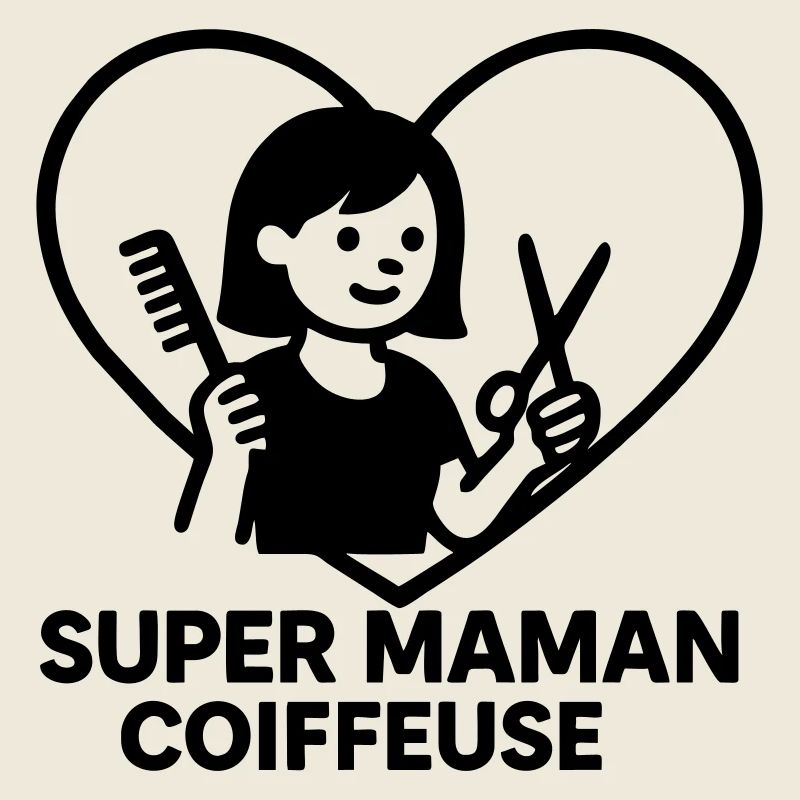 Super maman coiffeuse – Cœur coiffure