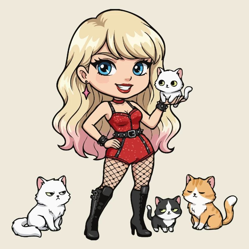Rock Star with Cats