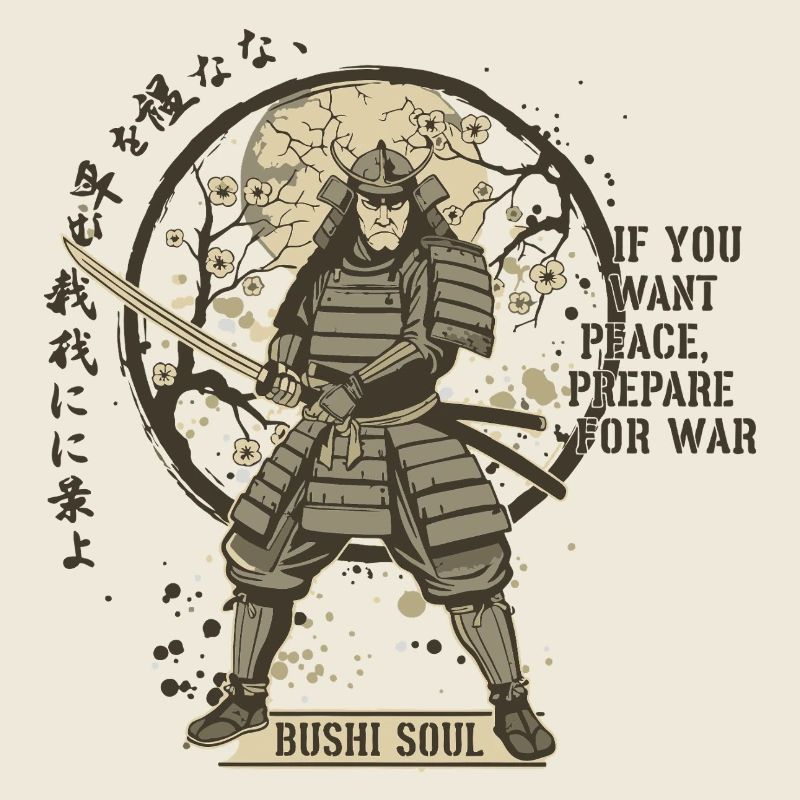 Samouraï de l’âme Bushi dans les Fleurs