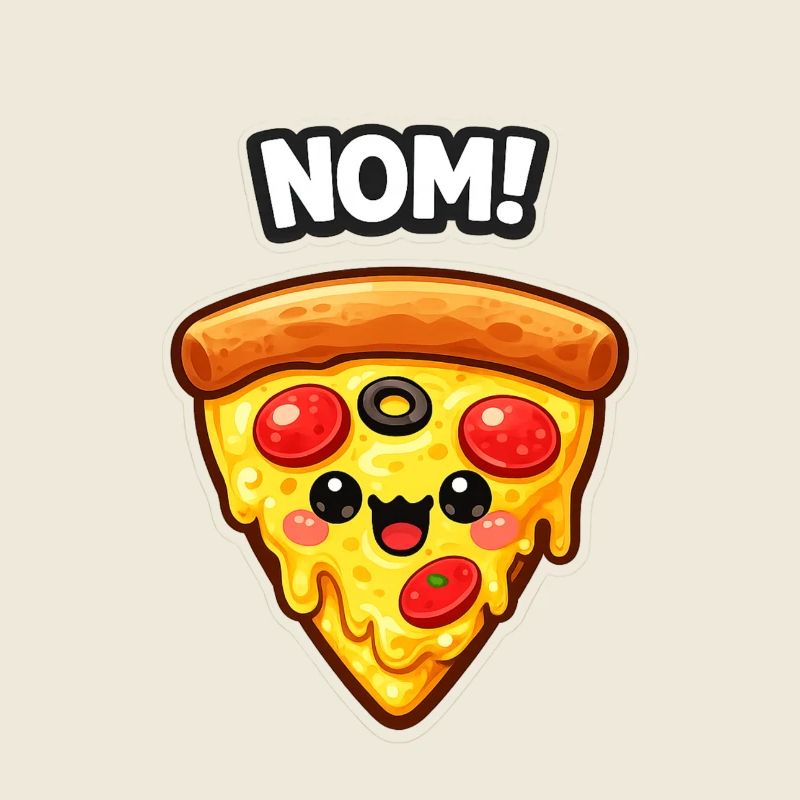 Conception de la part de pizza Kawaii