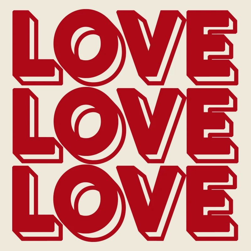 Typographie de l’amour rétro