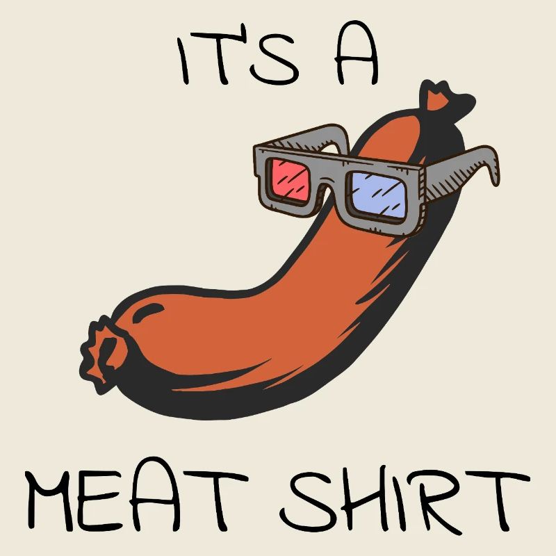 Dessin animé saucisse avec lunettes de soleil