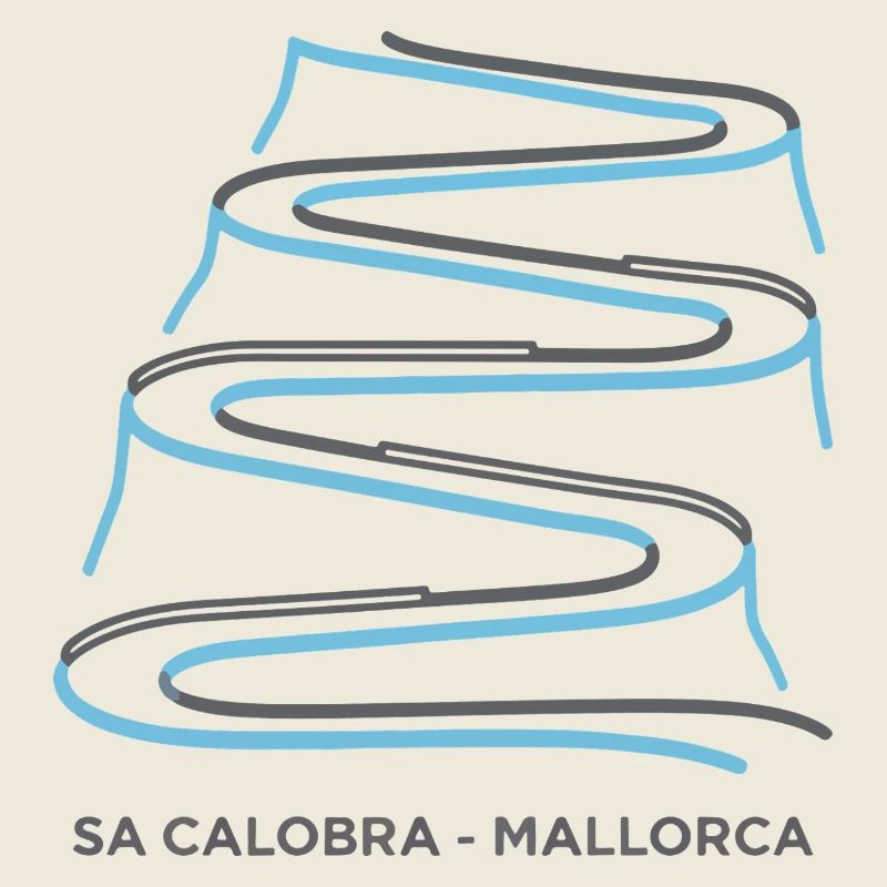 Sa Calobra Mallorca Rad-Serpentinen-Kunst