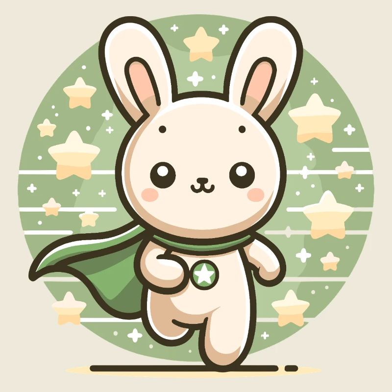 Super-héros Doux Lapin Lapin