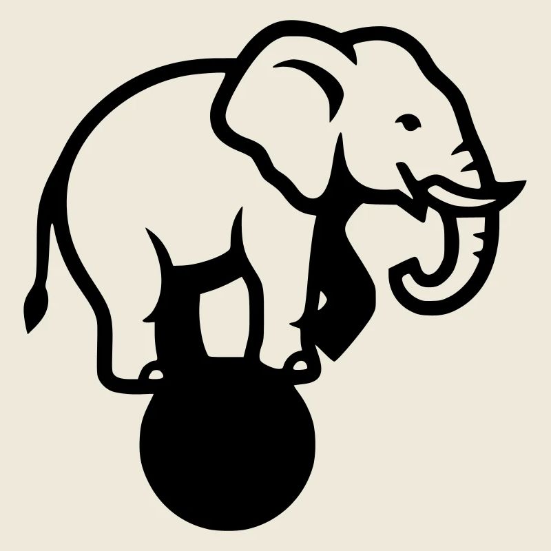 Elephant Ball Circus Acrobatics