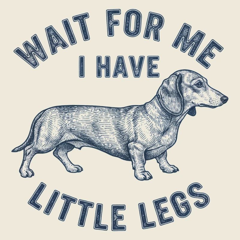 Dachshund Saying Wait, have short legs Dog lover