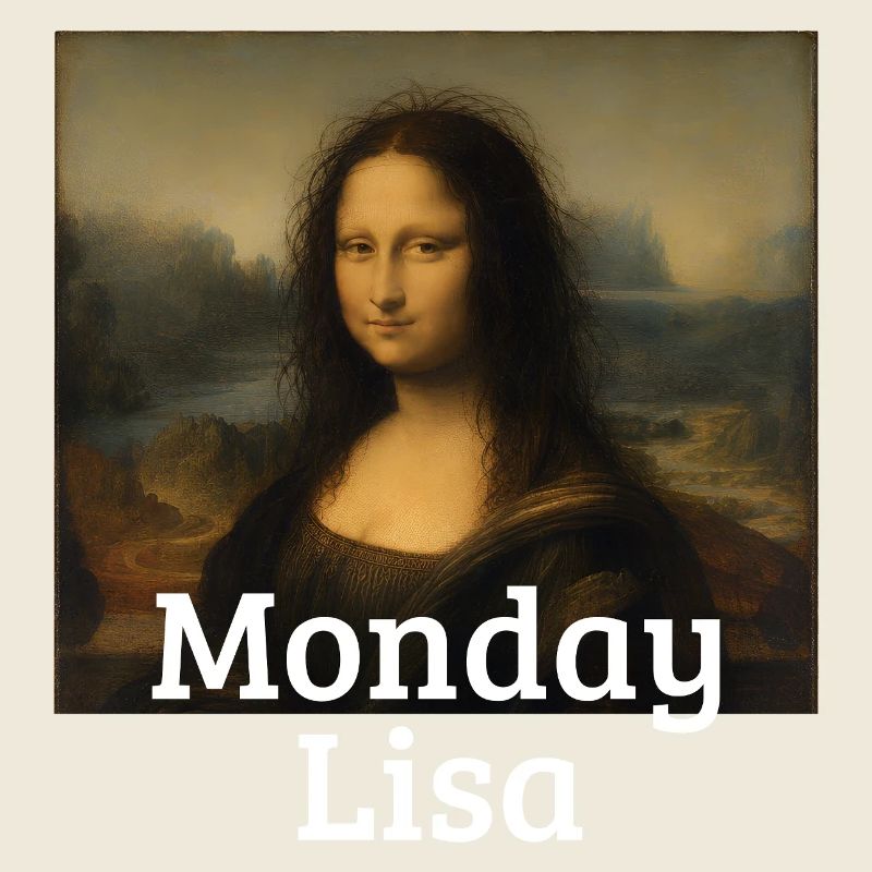 Lundi Lisa Leonardo Da Vinci Drôle Mona Lisa