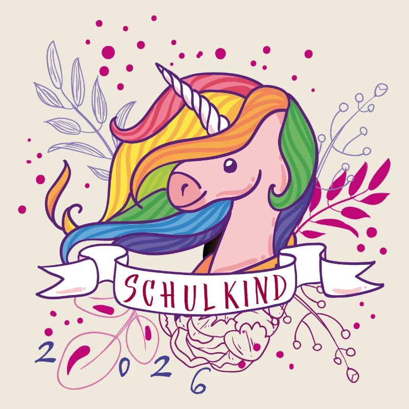 Schulkind Unicorn Regenbogen 