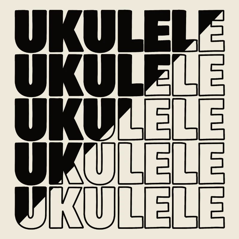 Ukulele typography diagonal