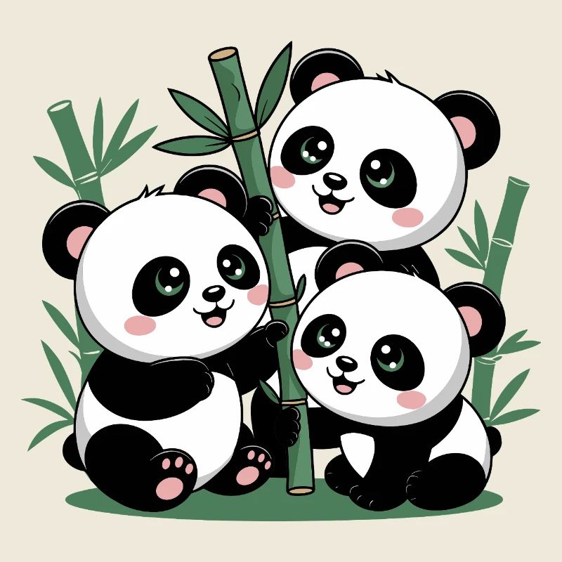 Forêt de Bambous Panda Mignon