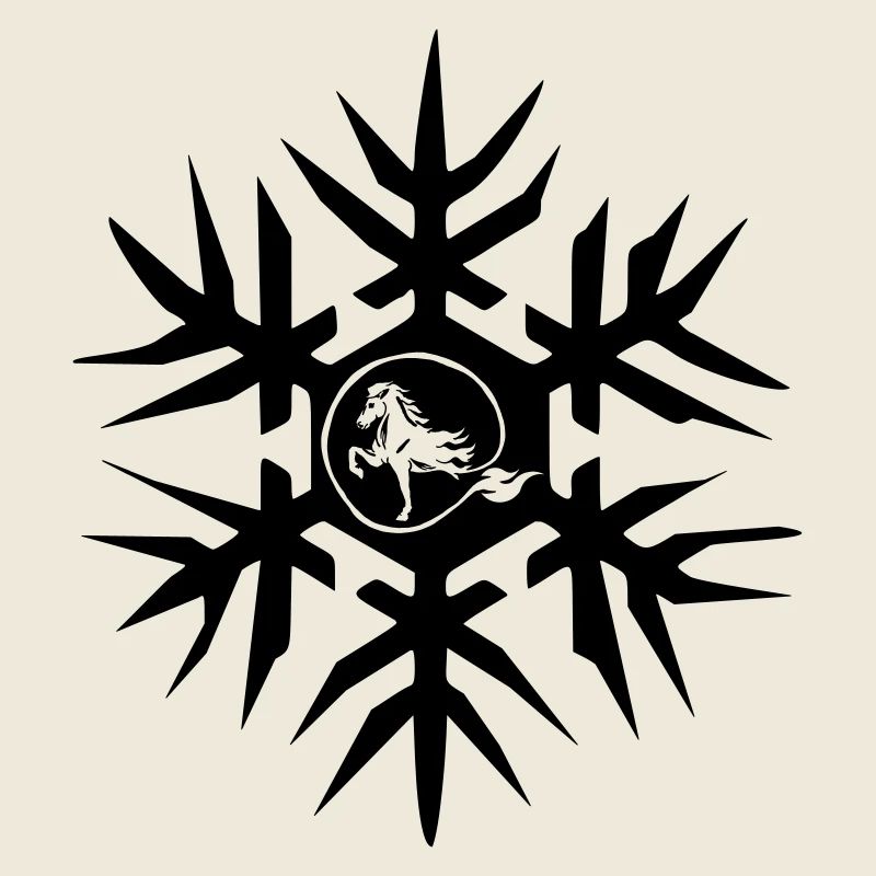 Cheval islandais dans le cristal de glace Winterisi