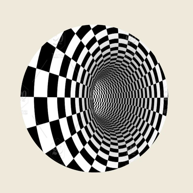 Black and White Illusion Tunnel