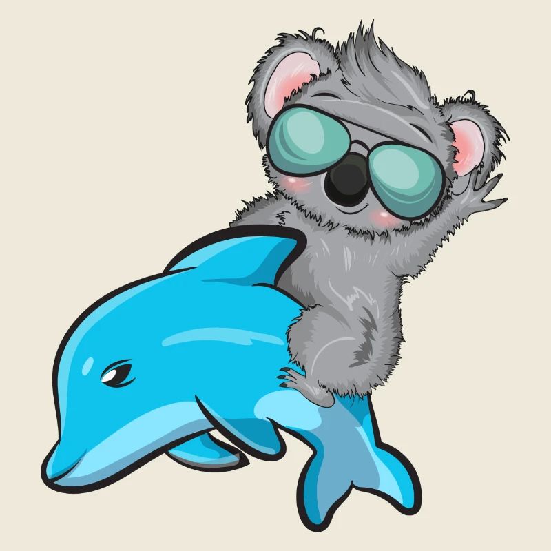 Koala und Delfin
