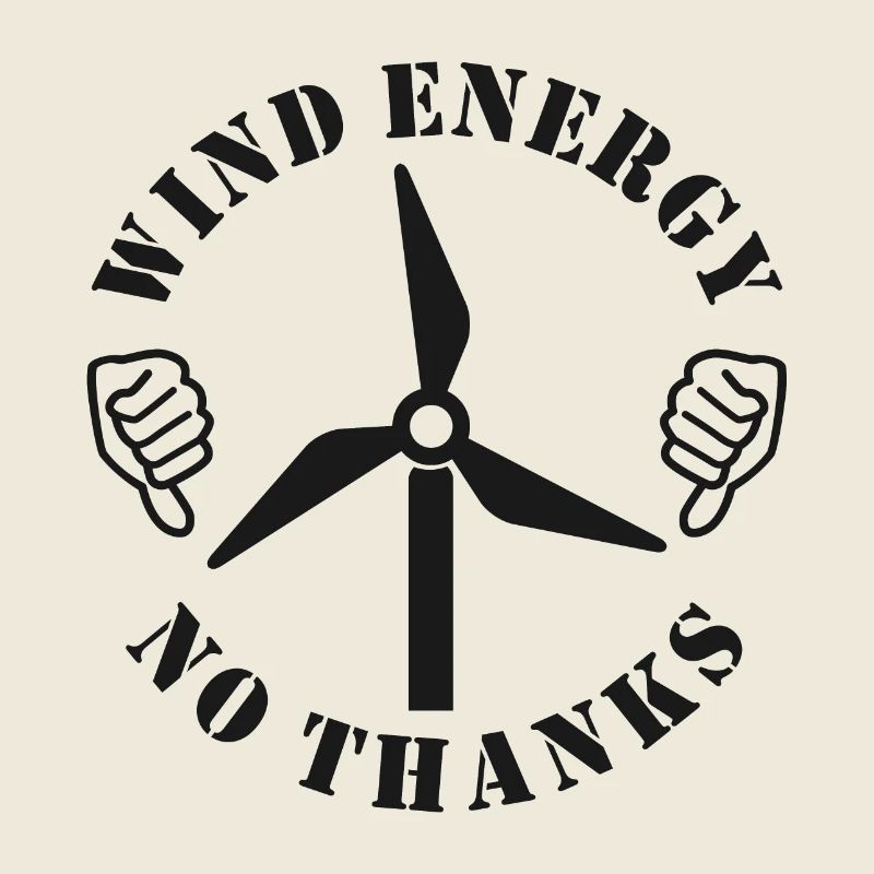 Énergie éolienne Non merci, pouce baissé