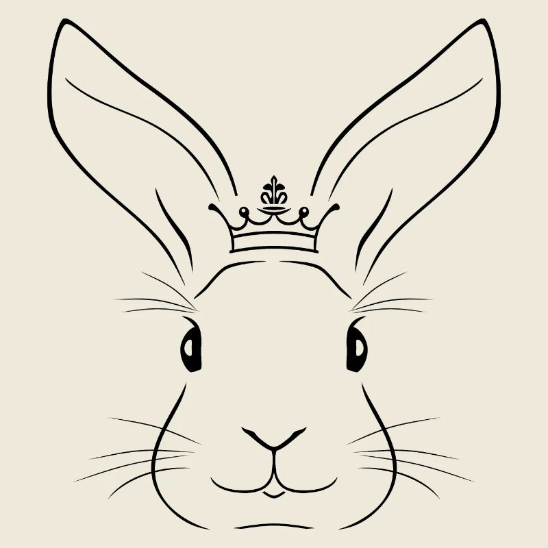 Tête de lapin tracée