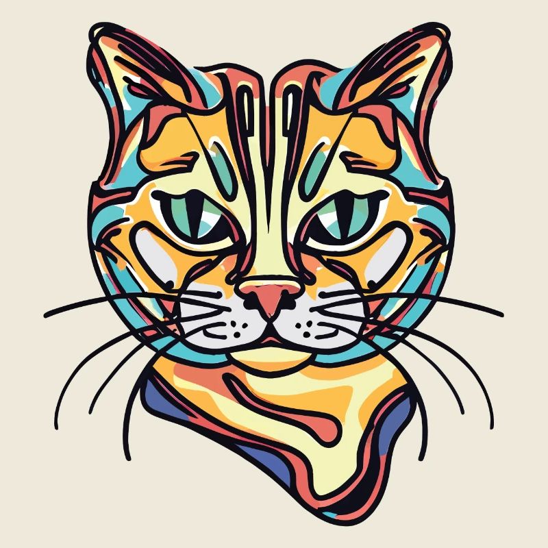 Chat coloré