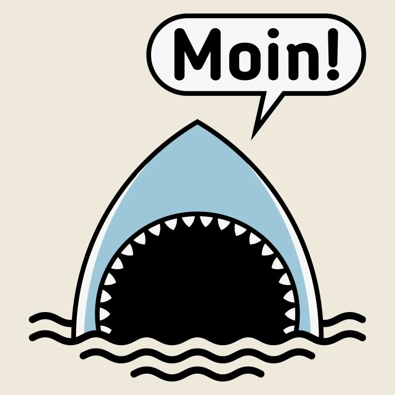 Moin! (Hai / Haifisch / Sprechblase / Comic)