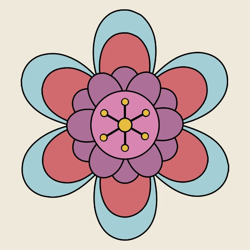 Fleur bohème hippie funky mignonne