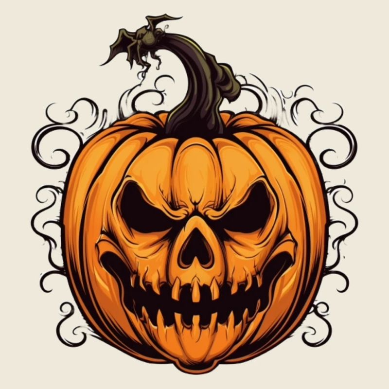 Spooky Jack-o'-lantern Halloween Design