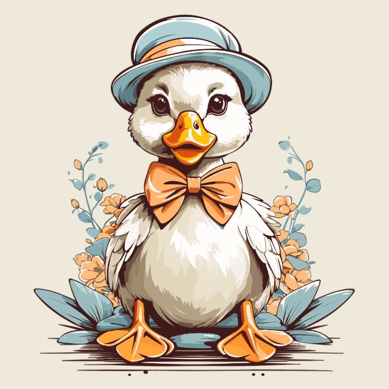 Duck with hat