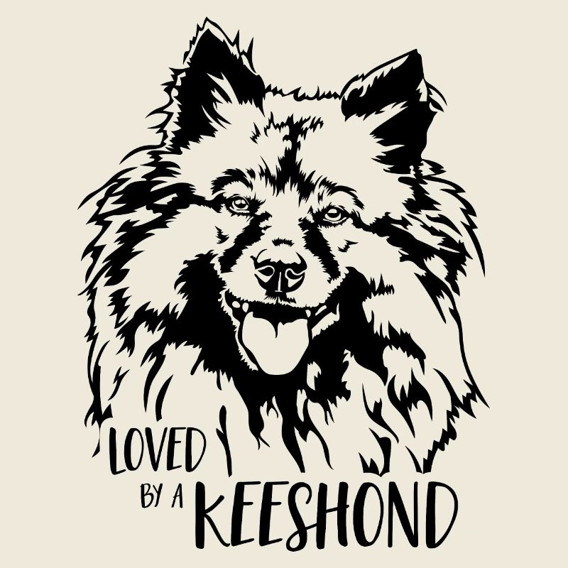 Aimé par un chien Keeshound Disant chiens Wilsigns