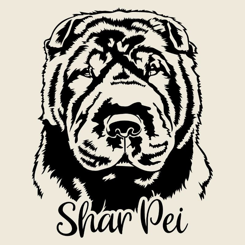 Shar Pei Portrait Hunde Hund Wilsigns