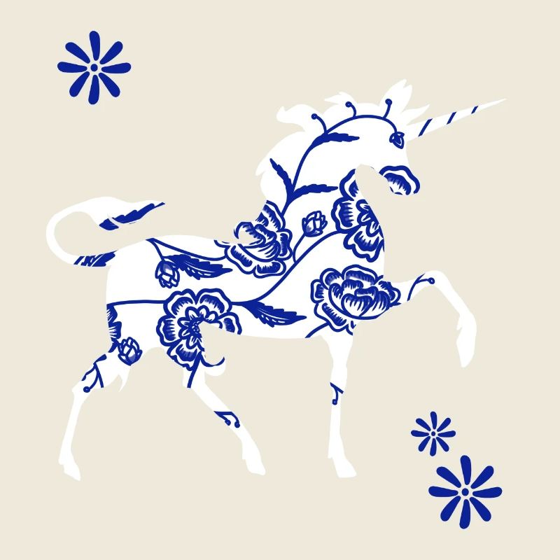 Chinoisery unicorn