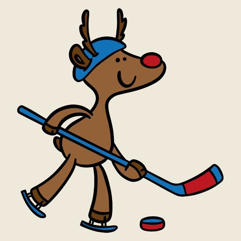 lustiges Eishockeytrikot mit Maskottchen