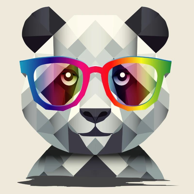 Cool Panda : le style géométrique rencontre la couleur