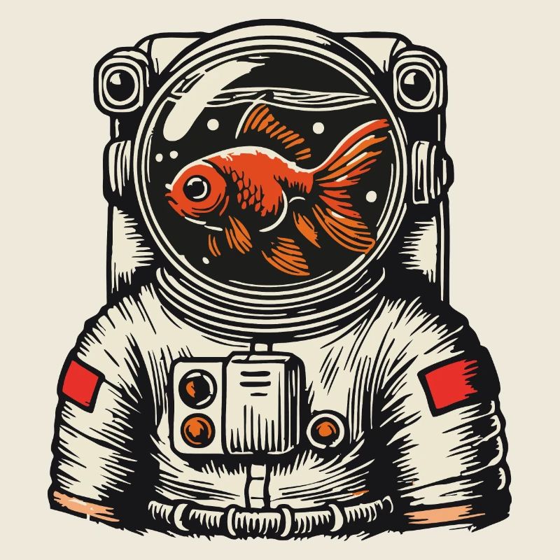 Astronaut with Fishglass Helmet – Bizarre Space De