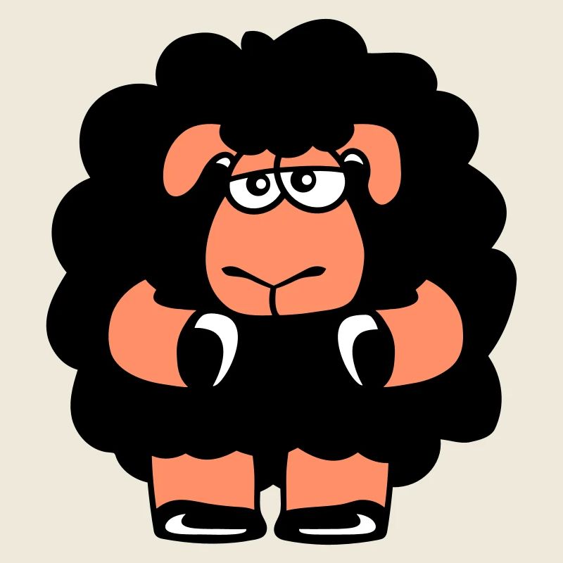 Black Sheep Sad Insecure Tired Funny Cute