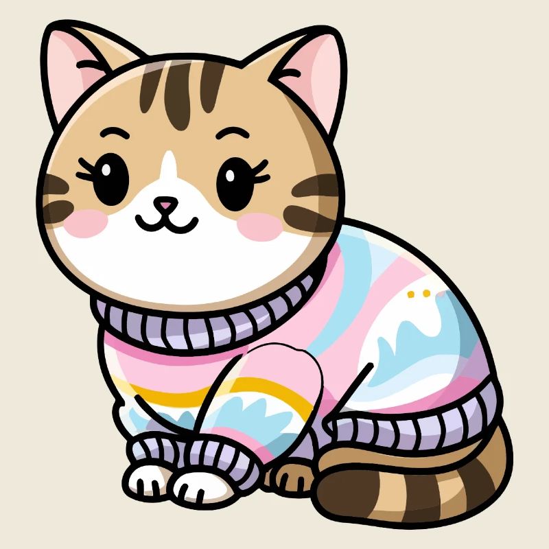 Kuscheliger Pullover Katze