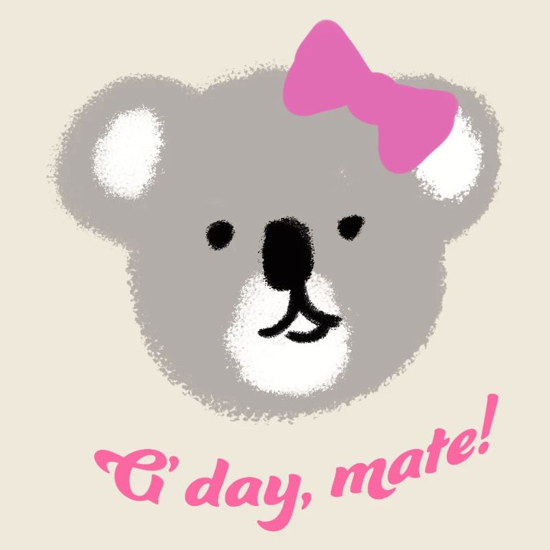 Koala Mignon en Dessin à la Main Design G'day Mate