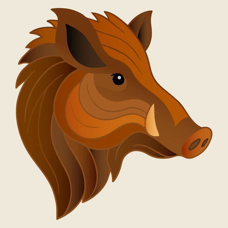 Wild Boar Portrait Expressive Forest Dweller