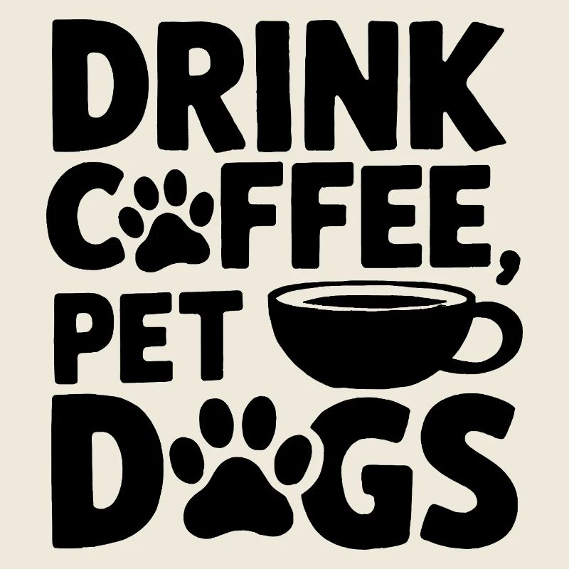 Boire du café Citation de chiens de compagnie