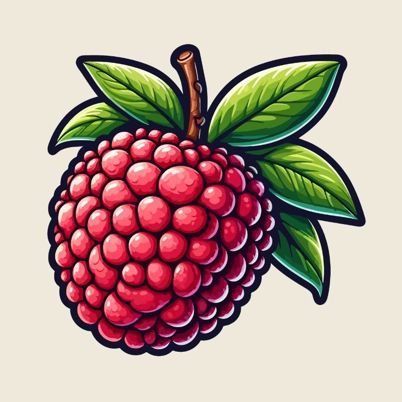 Litchi Illustrée Éclatant