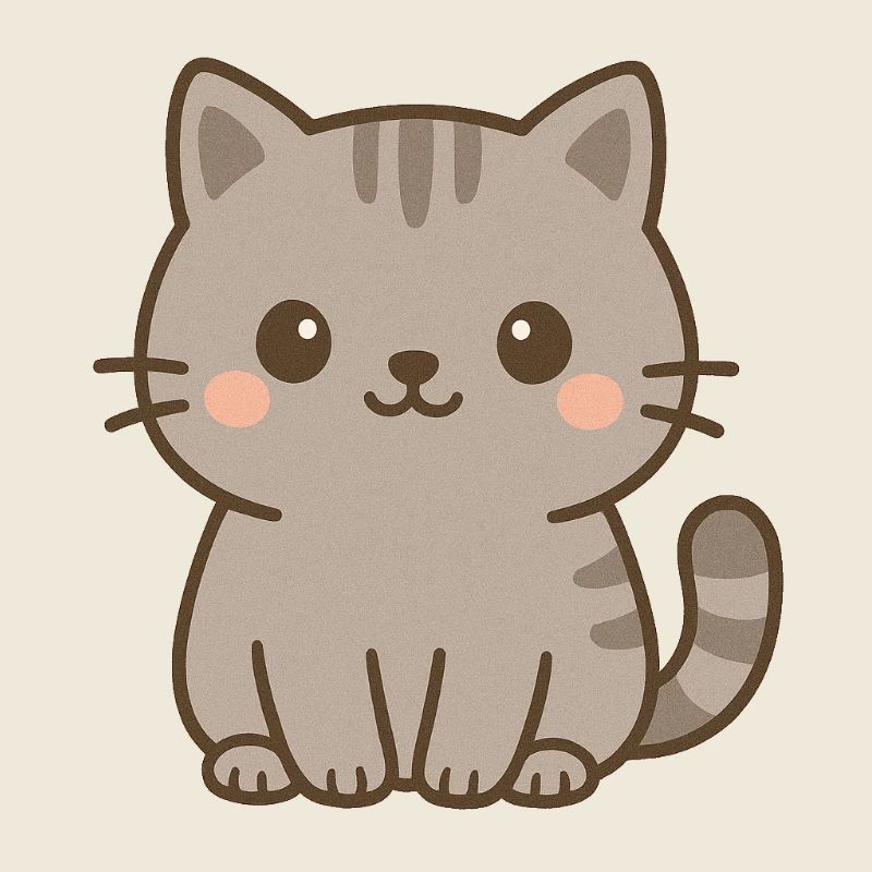 Mignon chaton gris