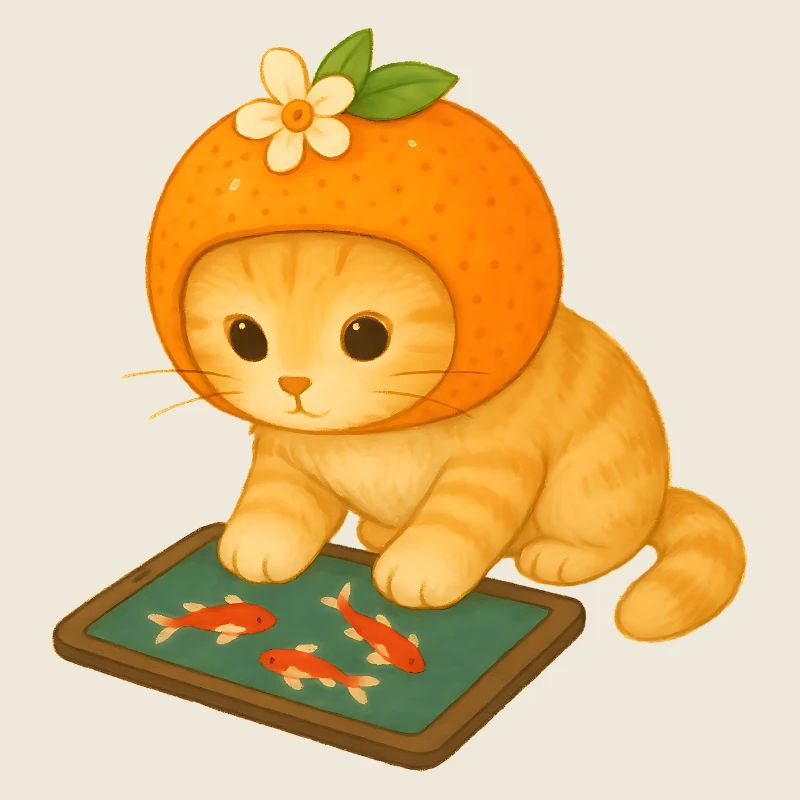 Bright Fruit Cat for Kids