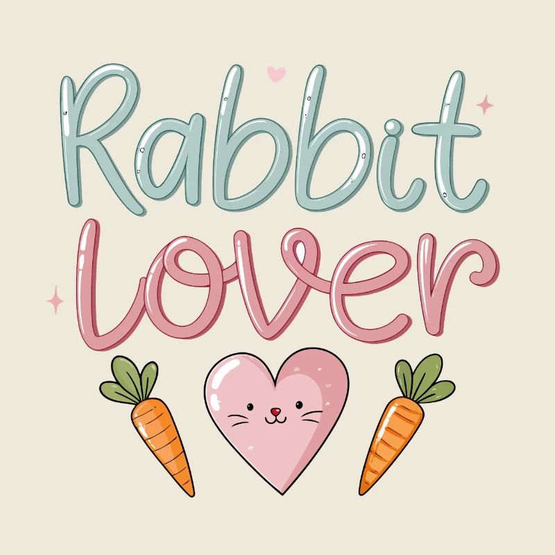 Bunte Kaninchen- und Karottenliebe