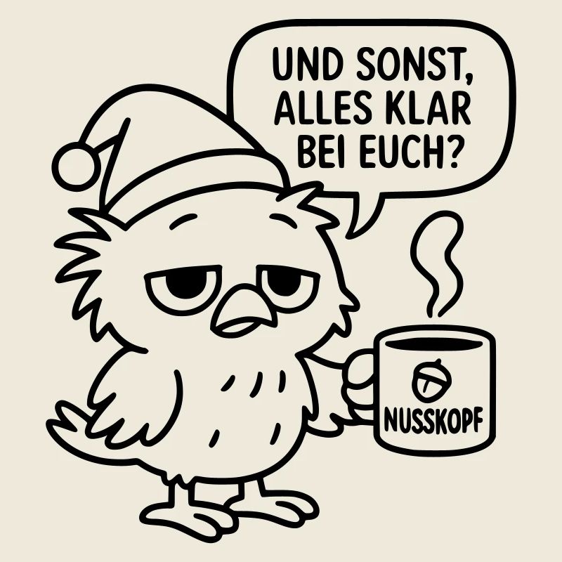 Grognement matinal Vogel_mit_Kaffeetasse_und_Sprechblase