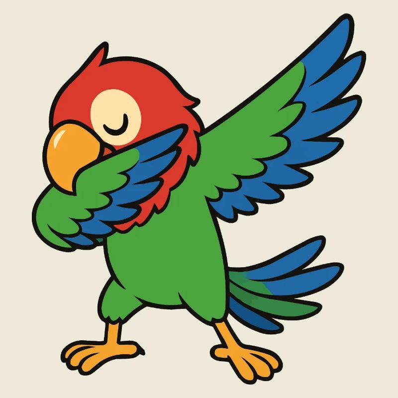 Papagei Dabbing Comic