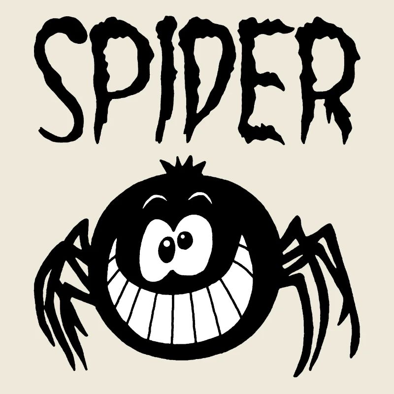 Die lächelnde schwarze Spinne