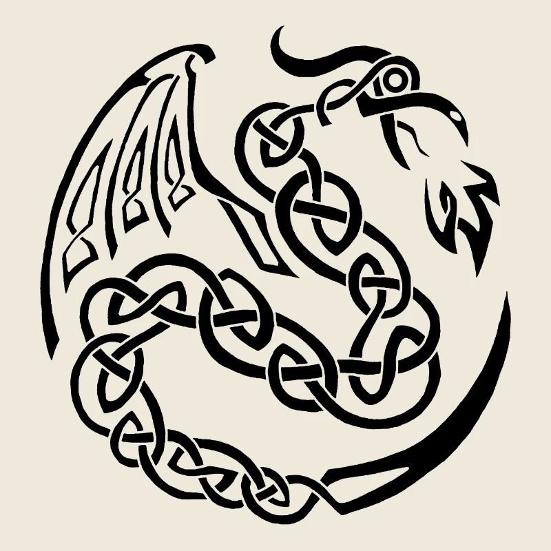 Schwarzer keltischer Drache