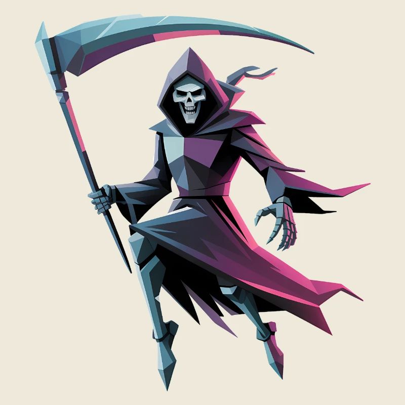 Death Reaper - Cool Low Poly Logo