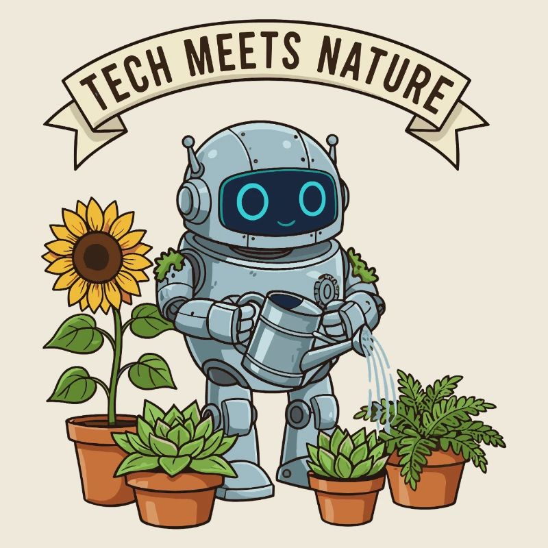 Tech trifft Natur Roboter Gärtner